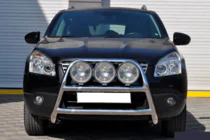Nissan Qashqai 2010-2014 гг. Кенгурятник WT018 (нержавейка) фото 1