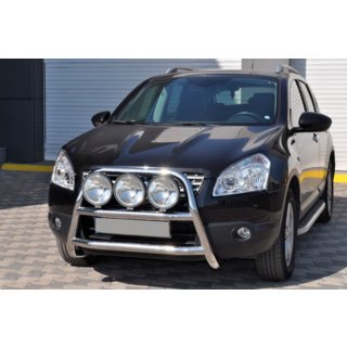Кенгурятник WT018 (нержавейка) Nissan Qashqai 2010-2014 гг. фото 3