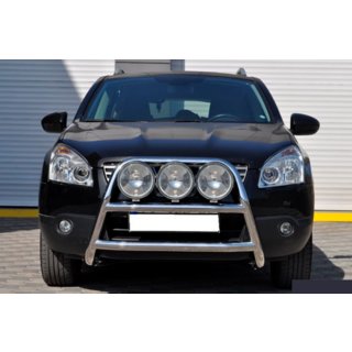 Кенгурятник WT018 (нержавейка) Nissan Qashqai 2010-2014 гг. фото 1