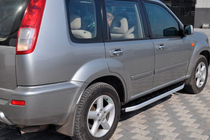 Nissan X-trail T30 2002-2007 гг. Боковые пороги Fullmond (2 шт., алюминий) фото 3