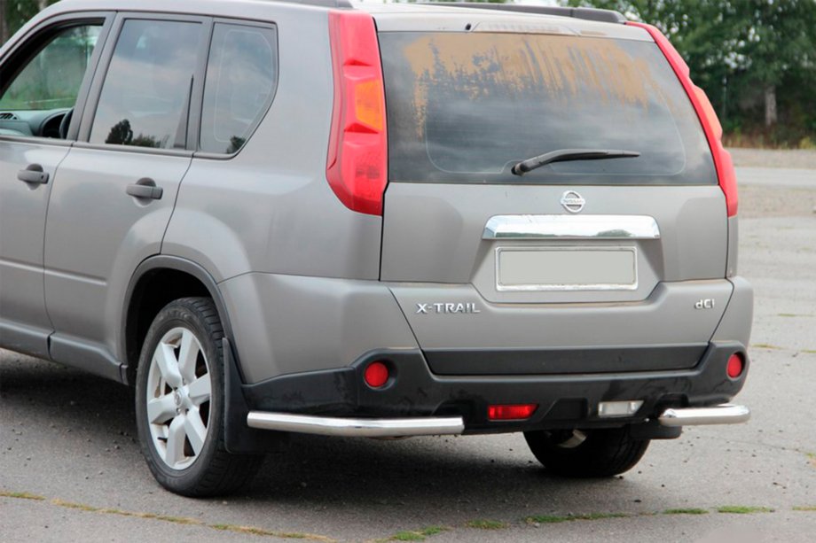 Nissan X-trail T31 2007-2014 гг. Задние угловые дуги AK003 (2 шт., нержавейка) Фото 3