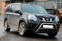 Nissan X-trail T31 2007-2014 гг. Передняя защита WT002 (нержавейка) фото 2