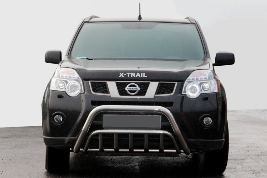 Nissan X-trail T31 2007-2014 гг. Передняя защита WT002 (нержавейка) Image