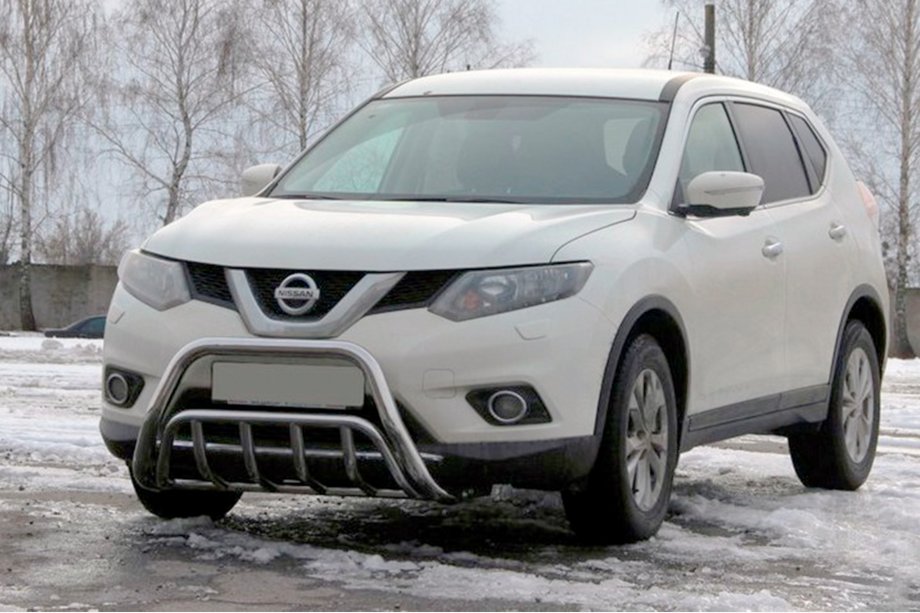 Nissan X-trail T32/Rogue 2014-2021 гг. Кенгурятник WT002 (Нержавейка) Image