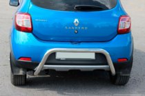 Renault Sandero 2013-2022 гг. Задняя дуга AK007 (нерж сталь) фото 1
