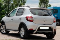 Renault Sandero 2013-2022 гг. Задняя дуга AK007 (нерж сталь) фото 4