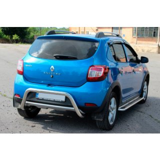 Задняя дуга AK007 (нерж сталь) Renault Sandero 2013-2022 гг. фото 3