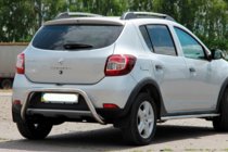 Dacia Sandero 2013-2020 гг. Задняя дуга AK007 (нерж сталь) фото 4