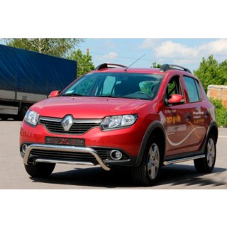 Передняя дуга WT007 (нерж. сталь) Dacia Sandero 2013-2020 гг. фото 3