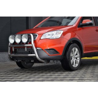 Кенгурятник WT018 (нержавейка) SsangYong Korando 2010-2019 гг. фото 2