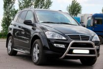 SsangYong Kyron 2005-2014 гг. Передняя защита WT022 Нержавейка фото 3