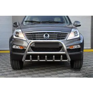 Кенгурятник WT003 (нержавейка) SsangYong Rexton I 2001-2017 гг. фото 3