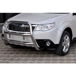 Кенгурятник WT018 (нержавейка) Subaru Forester 2008-2013 гг. фото 2