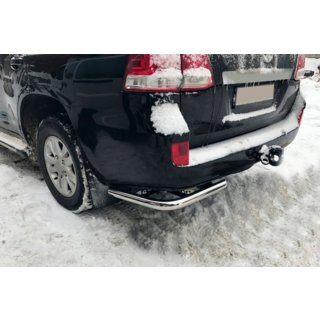 Задние уголки AK003 (2 шт., нержавейка) Toyota Land Cruiser 200 2007-2021 гг. фото 1