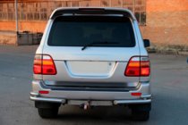Toyota Land Cruiser 100 1998-2007 гг. Задние уголки AK003-Double (2 шт., нержавейка) фото 3