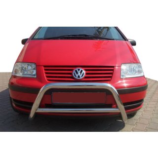Кенгурятник WT005 (Нержавейка) Volkswagen Sharan 1995-2010 гг. фото 1