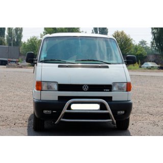 Передняя защита WT022 Нержавейка Volkswagen T4 Transporter 1990-2003 гг. фото 2