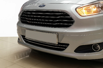 Ford Courier 2014-2023 гг. Накладки на бампер из нержавеющей стали (2014-2018, 2 шт) фото 1
