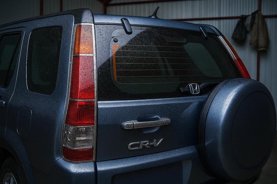 Honda CRV 2001-2006 гг. Хромированные накладки на задние фонари (2 шт., пластик) Image