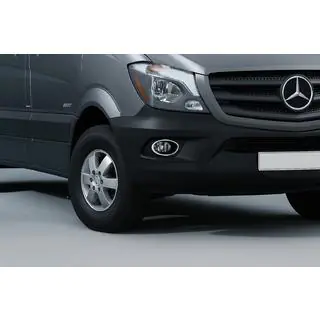 Хромированные Накладки на Противотуманные Фары 2013↗ (2 шт., Нержавейка) Mercedes Sprinter W906 2006–2018 гг. фото 1