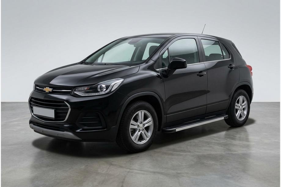 Chevrolet Trax 2012-2023 гг. Боковые Подножки Maya V1 (2 шт., Алюминий) Image
