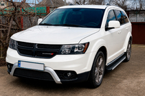 Dodge Journey 2008-2020 гг. Боковые Подножки Maya V1 (2 шт., Алюминий) фото 2