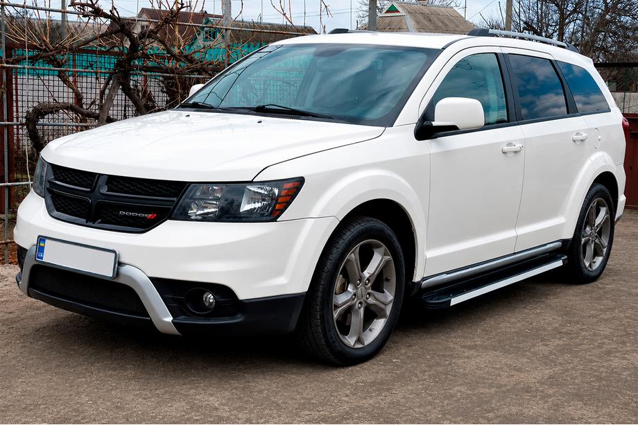 Dodge Journey 2008-2020 гг. Боковые Подножки Maya V1 (2 шт., Алюминий) Image