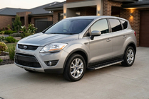 Ford Kuga 2008-2013 гг. Боковые Подножки Maya V1 (2 шт., Алюминий) фото 1