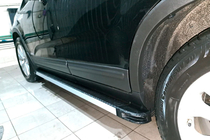 Kia Sorento II XM 2009-2014 гг. Боковые Подножки Maya V1 (2 шт., Алюминий) фото 3