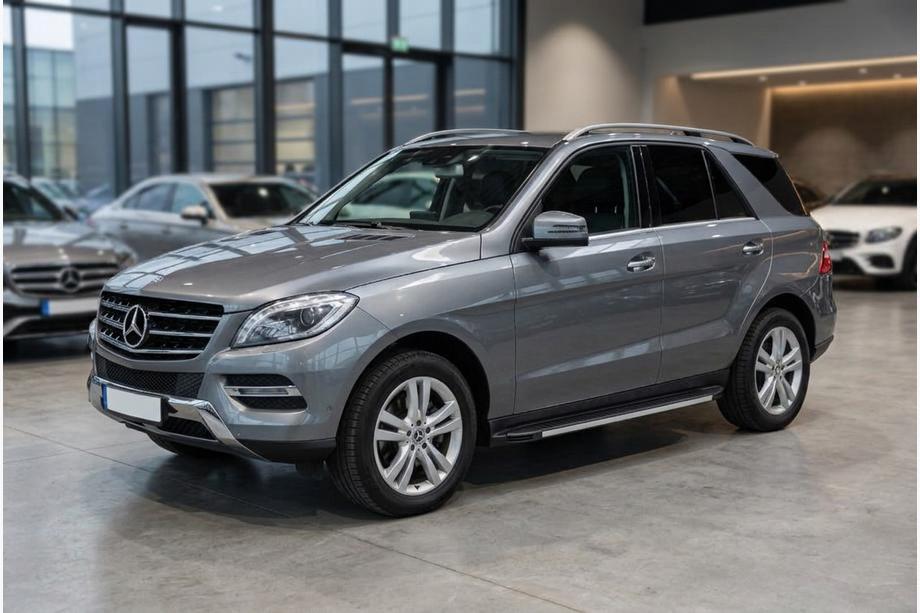 Mercedes GLE/ML class W166 2011-2018 гг. Боковые Подножки Maya V1 (2 шт., Алюминий) Image