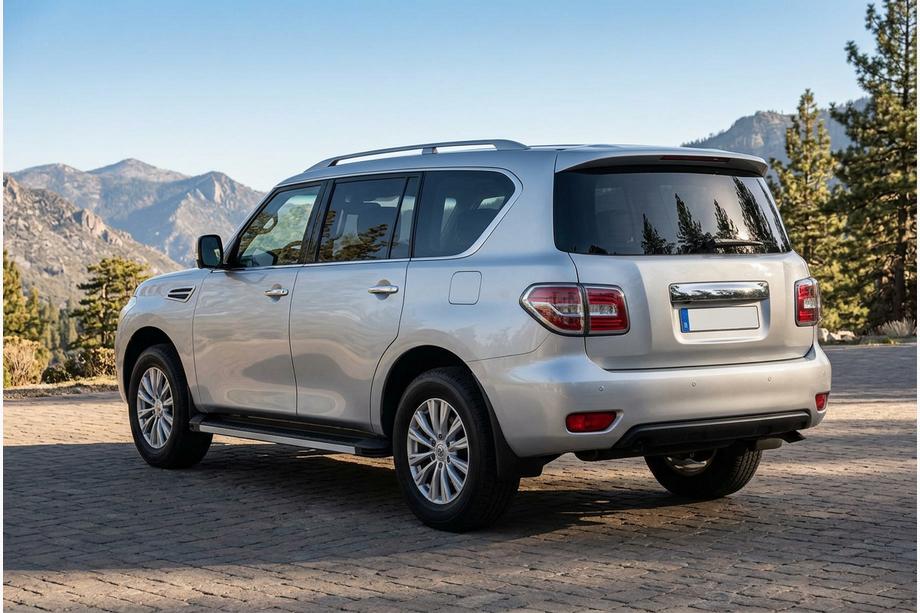 Nissan Patrol Y62 2010-2024 гг. Боковые Подножки Maya V1 (2 шт., Алюминий) Image