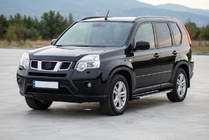 Nissan X-trail T31 2007-2014 гг. Боковые Подножки Maya V1 (2 шт., Алюминий) фото 1
