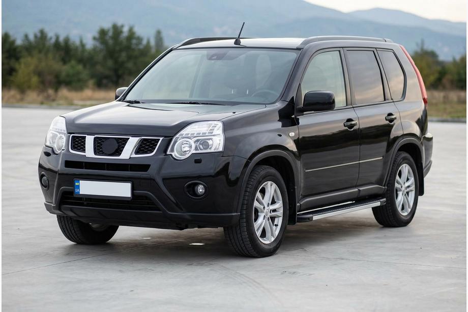 Nissan X-trail T31 2007-2014 гг. Боковые Подножки Maya V1 (2 шт., Алюминий) Image