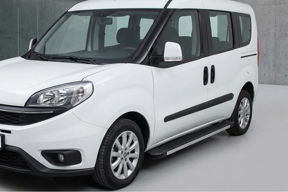 Opel Combo 2012-2018 гг. Боковые Подножки Maya (2 шт., Алюминий) Image