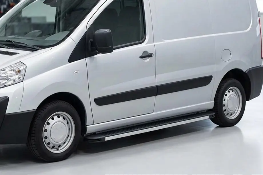 Peugeot Expert 2007-2016 гг. Боковые Подножки Maya (2 шт., Алюминий) Image