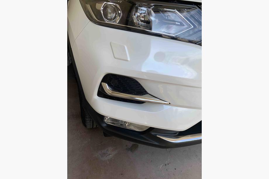 Nissan Qashqai 2014-2021 гг. Накладки на противотуманные фары (2017↗, нержавейка) Carmos - Турецкая Нержавеющая Сталь Image