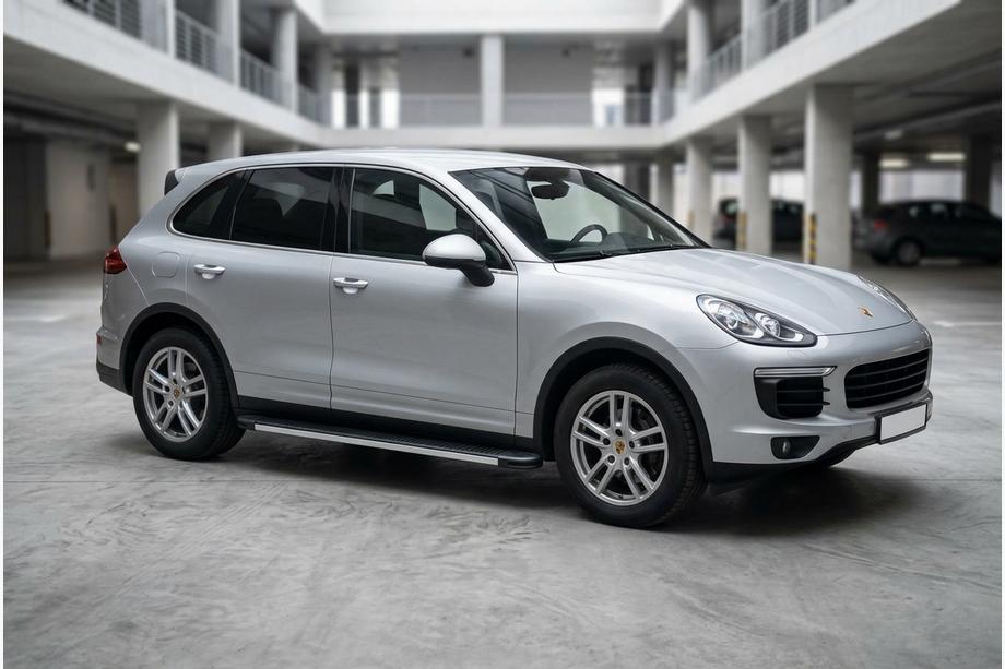 Porsche Cayenne 2010-2017 гг. Боковые Подножки Maya V1 (2 шт., Алюминий) Image