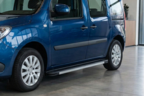 Renault Kangoo 2008–2020 гг. Боковые Подножки Maya V1 (2 шт., Алюминий) фото 1