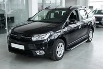 Renault Logan MCV 2013-2022 гг. Боковые Подножки Maya V1 (2 шт., Алюминий) фото 1