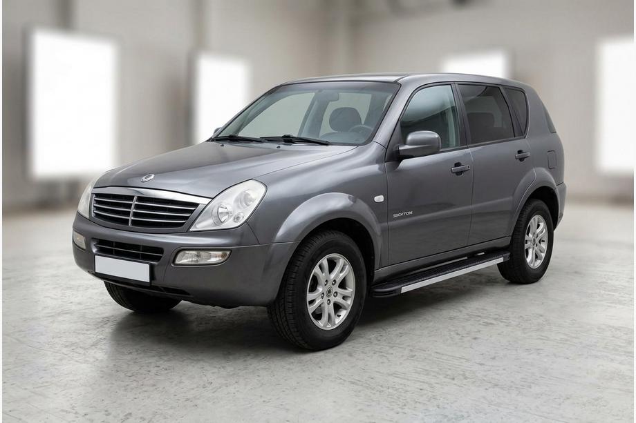 SsangYong Rexton I 2001-2017 гг. Боковые Подножки Maya V1 (2 шт., Алюминий) Image