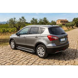 Боковые Подножки Maya V1 (2 шт., Алюминий) Suzuki SX4 S-Cross 2013-2016 гг. фото 1