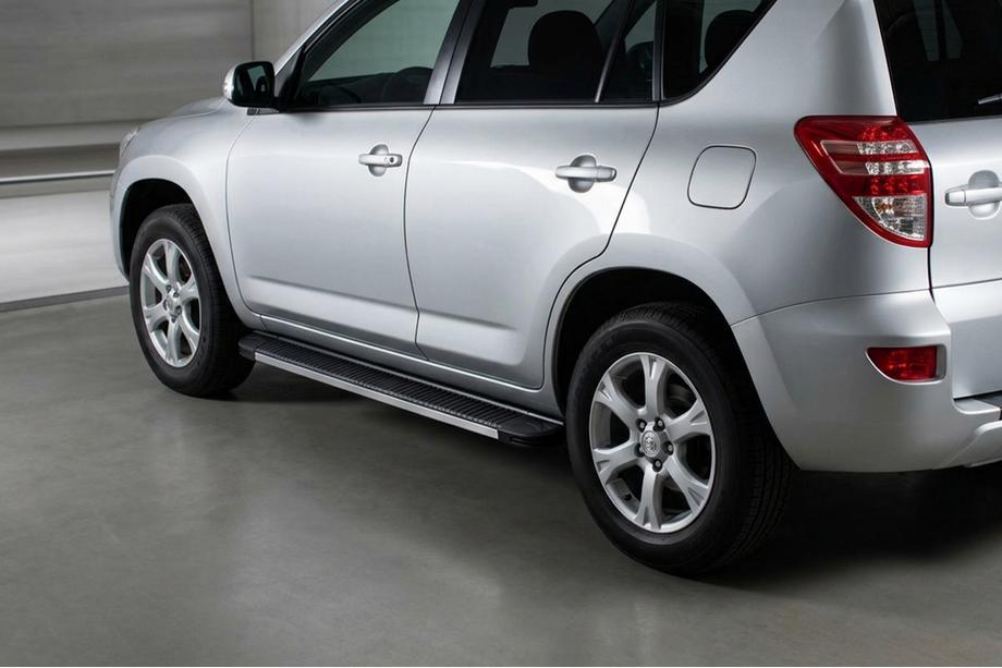 Toyota Rav 4 2006-2013 гг. Боковые Подножки Maya V1 (2 шт., Алюминий) Image