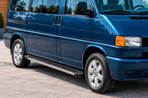 Volkswagen T4 Caravelle/Multivan 1990–2003 гг. Боковые Подножки Maya (2 шт., Алюминий) фото 1