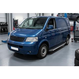 Боковые Подножки Maya (2 шт., Алюминий) Volkswagen T5 Multivan 2003–2010 гг. фото 1