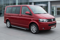 Volkswagen T5 2010-2015 гг. Боковые Подножки Maya (2 шт., Алюминий) фото 1