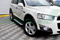 Chevrolet Captiva 2006-2019 гг. Боковые пороги Allmond Grey (2 шт., алюминий) фото 5