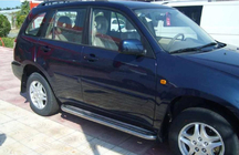 Chery Tiggo 1 2005-2016 гг. Боковые Подножки Premium (2 шт., Нержавейка) фото 4