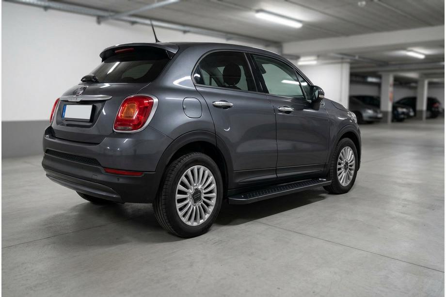 Fiat 500X 2014-2024 гг. Боковые Подножки Allmond Black (2 шт., Алюминий) Image