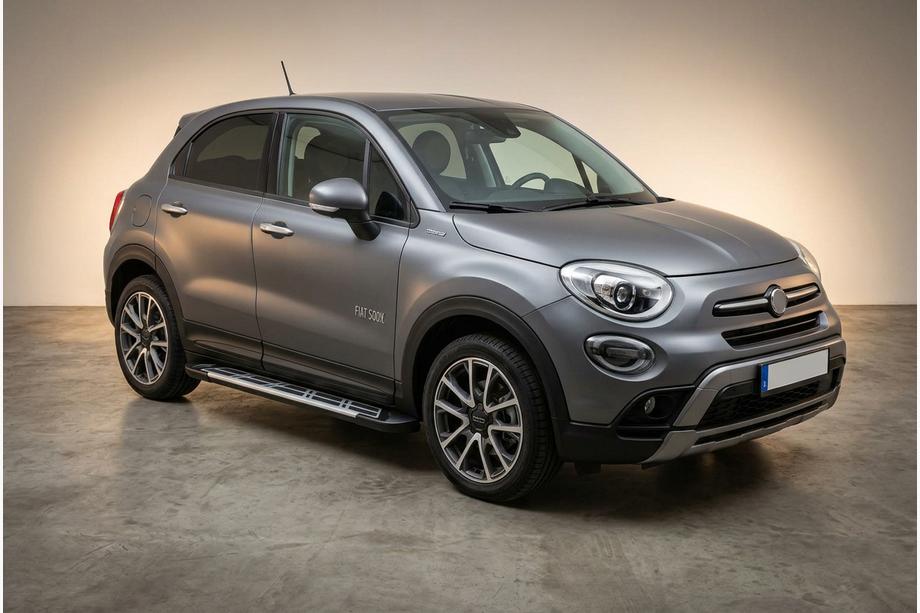 Fiat 500X 2014-2024 гг. Боковые Подножки Sunrise (2 шт., Алюминий) Image