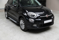 Fiat 500X 2014-2024 гг. Боковые Подножки Line (2 шт., Алюминий) фото 1